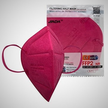 Mascarilla Filtrante No Reutilizable FFP2 EN149:2001 + A1:2009, color fuchsia