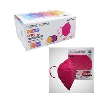 Mascarilla Filtrante No Reutilizable FFP2 , color fucsia